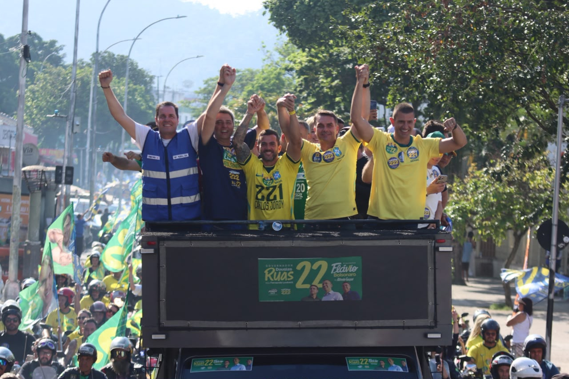 Comício reuniu Bolsonaro, Ruas e outros candidatos do PL neste sábado (26) - Divulgação