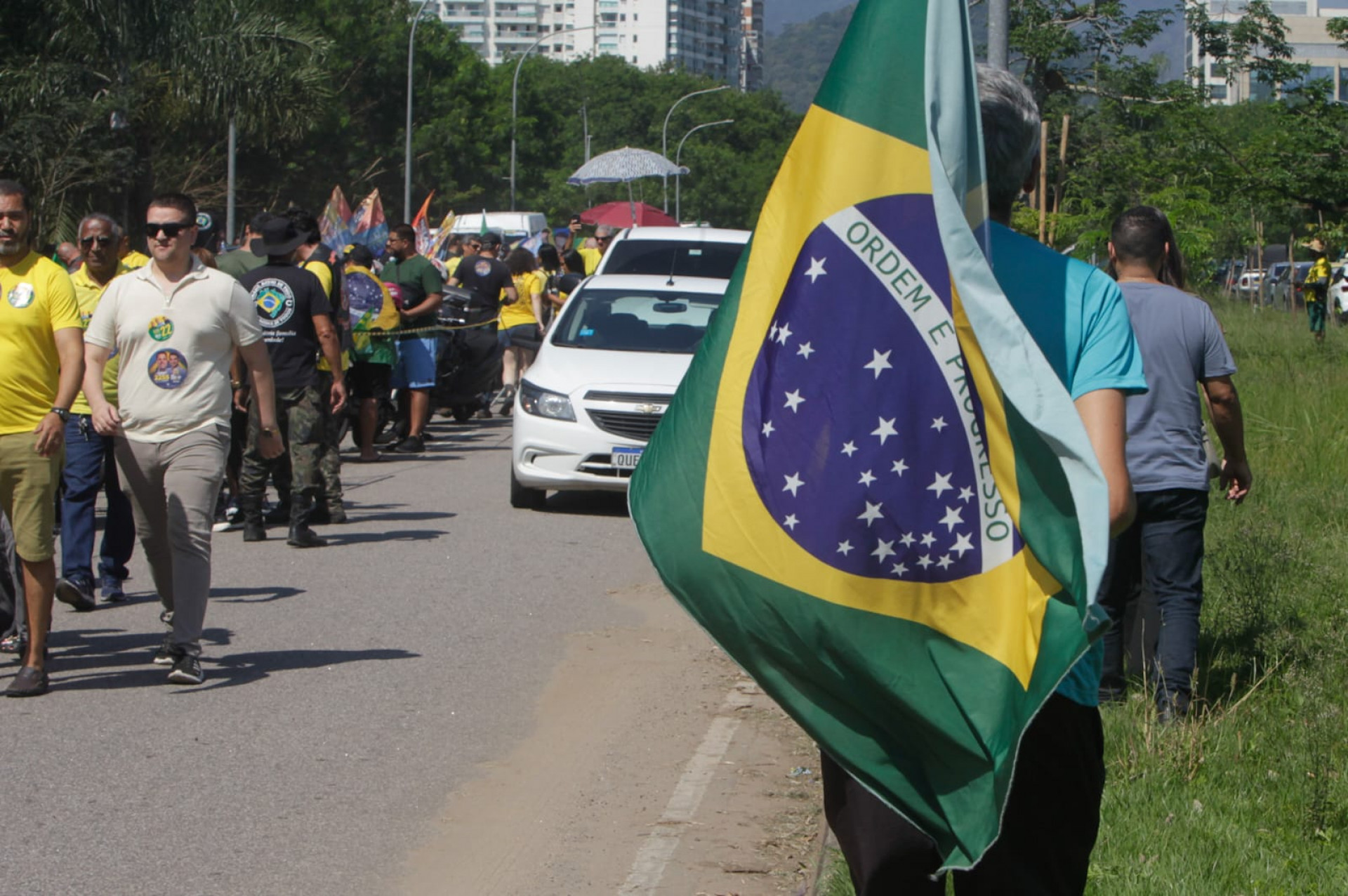 Comício de Flávio Bolsonaro e Douglas Ruas reúne multidão na Zona Sudoeste do Rio - Reginaldo Pimenta / Agência O Dia
