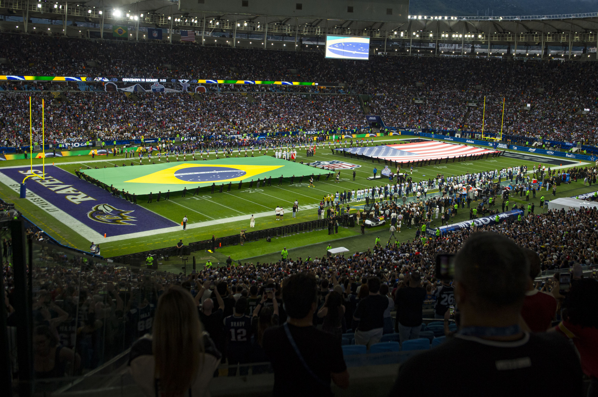 Dallas Cowboys e Baltimore Ravens se enfrentaram neste domingo (27), no Maracan&atilde; - Armando Paiva/Parceiro/Ag&ecirc;ncia O Dia