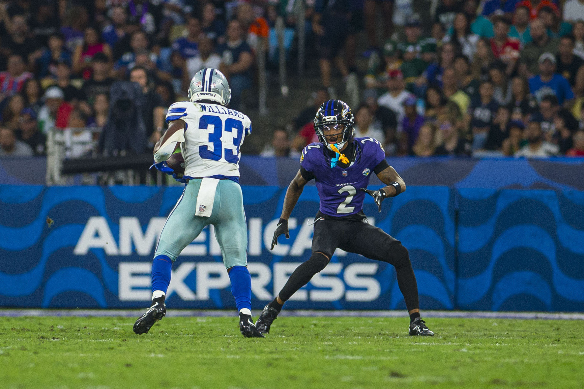 Dallas Cowboys e Baltimore Ravens se enfrentaram neste domingo (27), no Maracan&atilde; - Armando Paiva/Parceiro/Ag&ecirc;ncia O Dia
