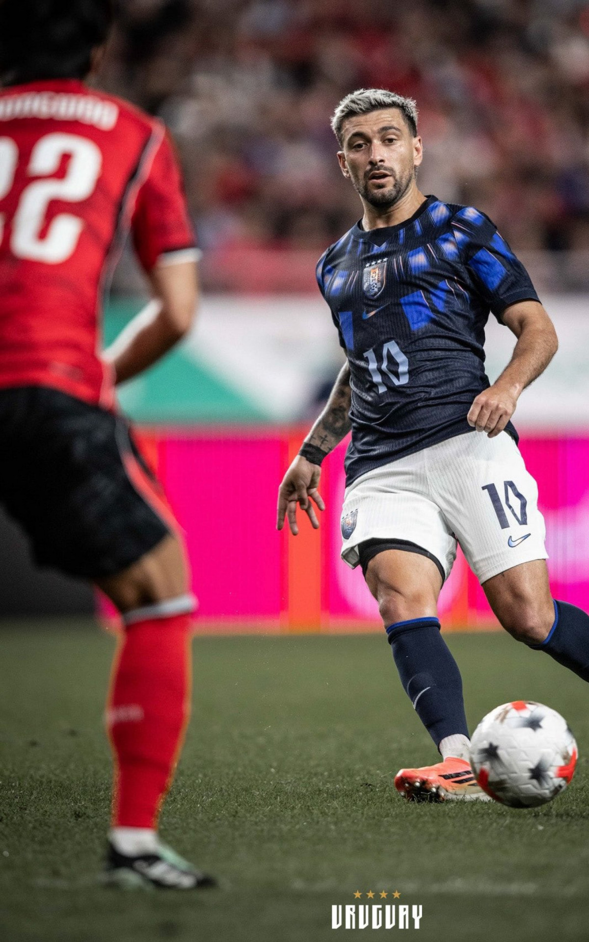 Arrascaeta foi titular da sele&ccedil;&atilde;o do Uruguai em amistoso contra a Coreia do Sul - Divulga&ccedil;&atilde;o / Sele&ccedil;&atilde;o uruguaia