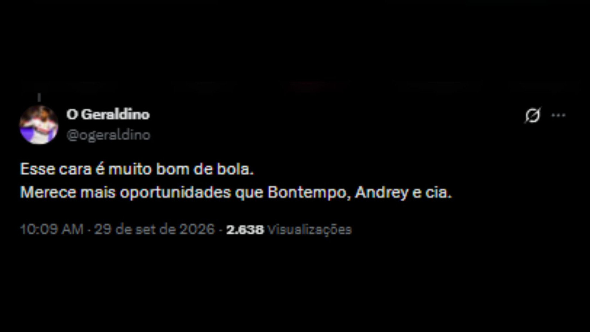 Torcedores elogiando a primeira atuação de Matheus Martinelli com a camisa do Brasil - Reprodução/X @ogeraldino