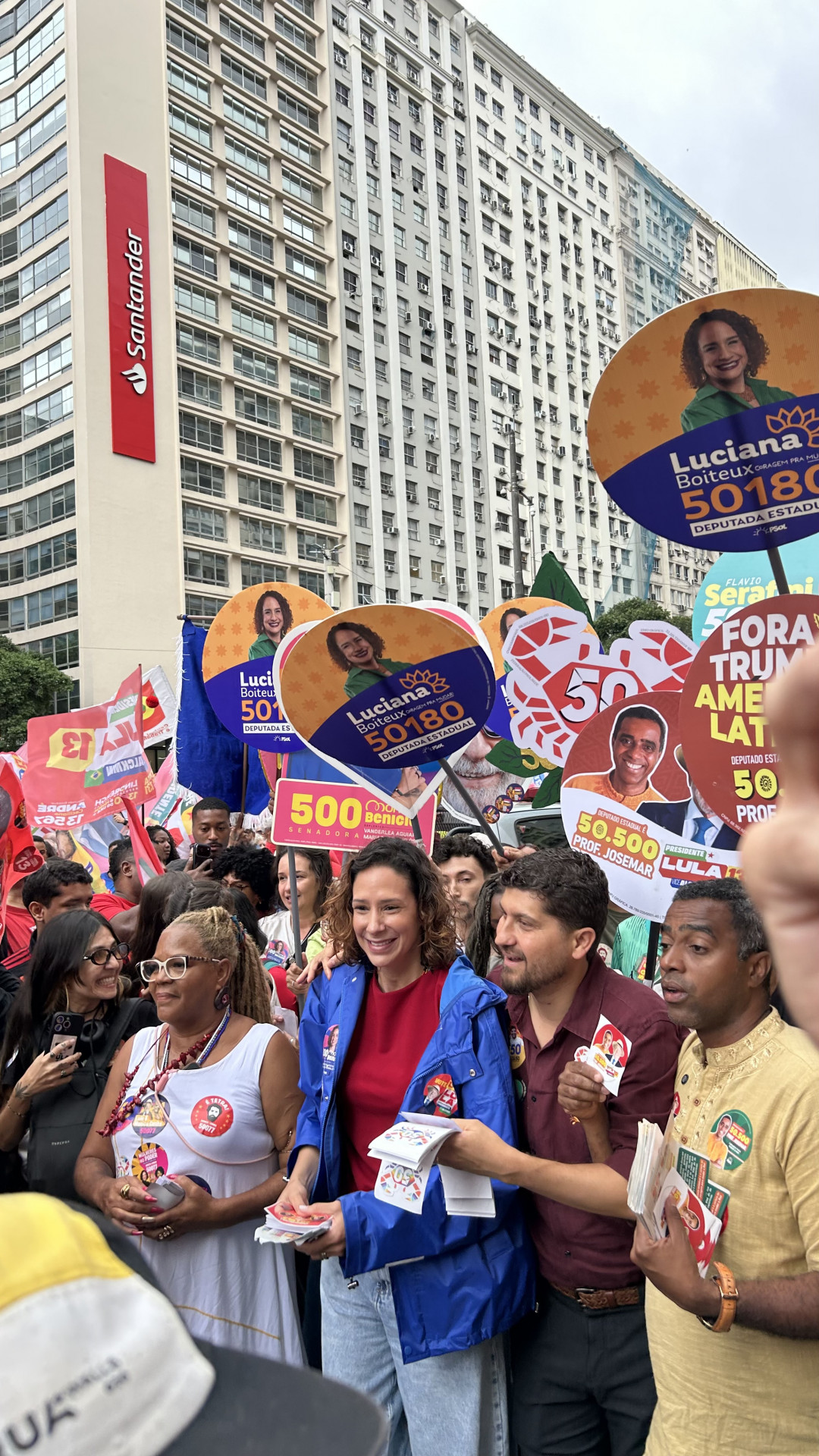 William Siri participou de uma caminhada com o candidato Lula no Centro do Rio - Divulgação