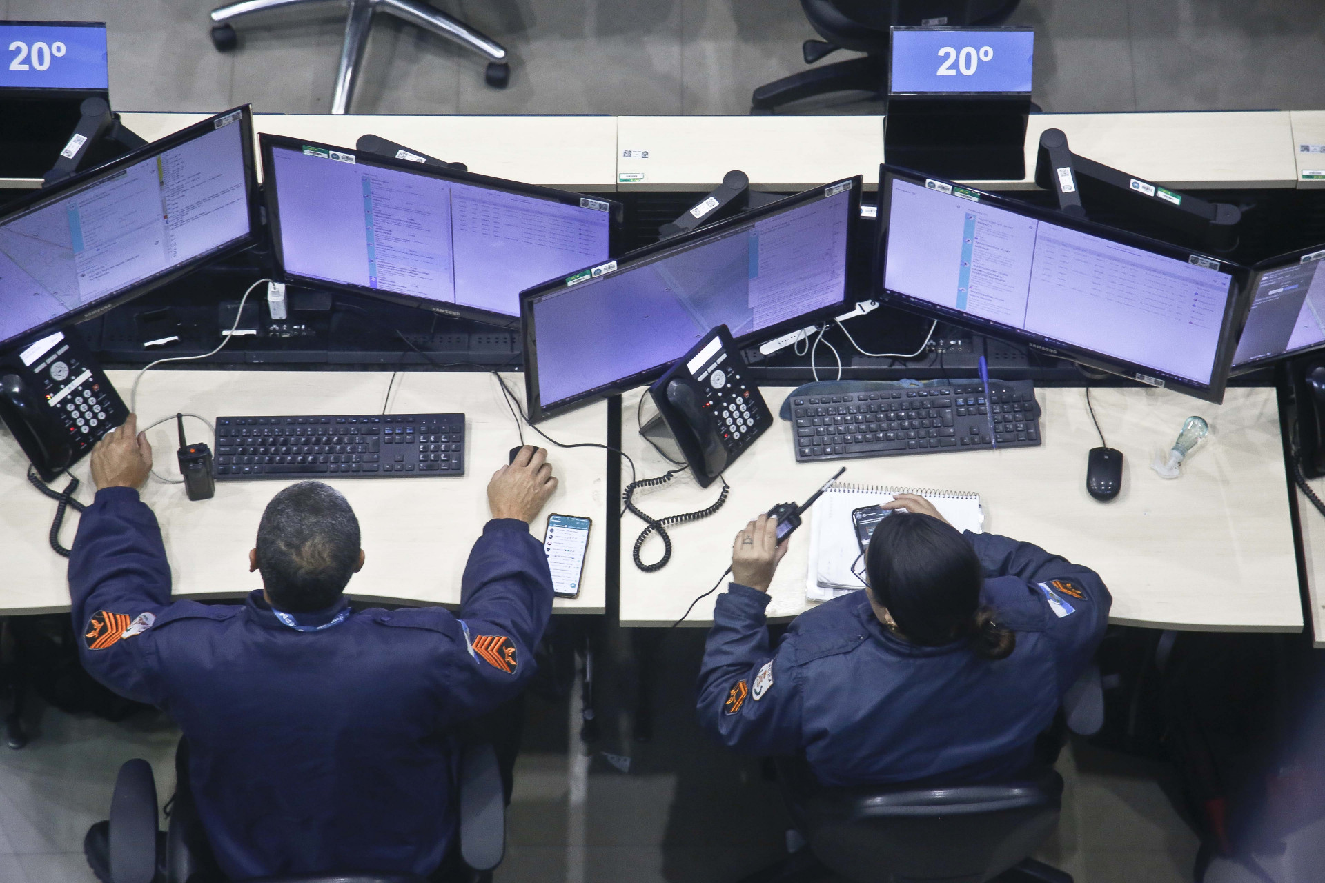 Esquema especial de segurança para as eleições no Centro Integrado de Comando e Controle (CICC) - Divulgação / Luis Alvarenga