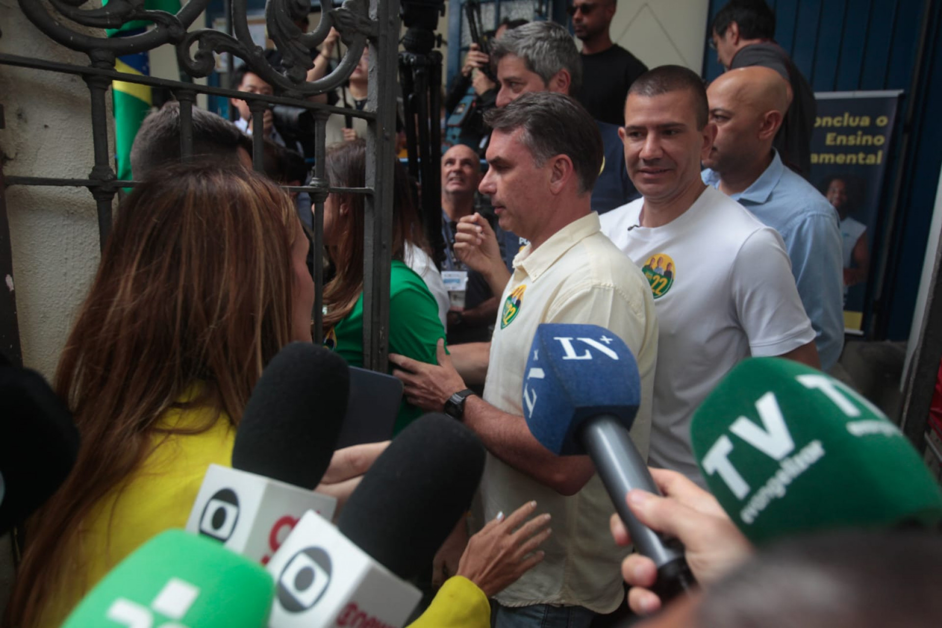 Flavio Bolsonaro discursou citando a liberdade do povo brasileiro - Reginaldo Pimenta / Agência O Dia