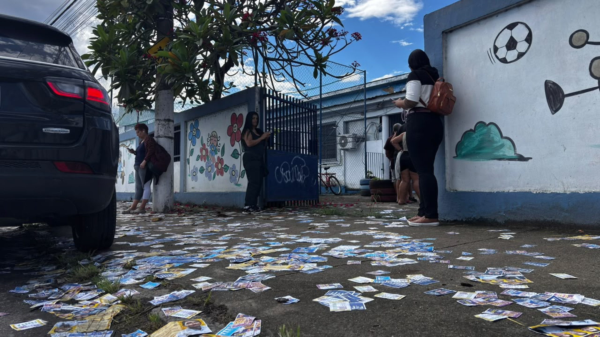 Entrada da Escola Municipal Charles P&eacute;guy, em Campo Grande, Zona Oeste - Rodrigo Maciel / Ag&ecirc;ncia O DIA