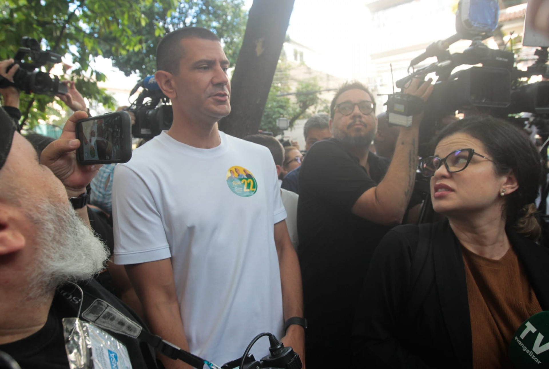 Douglas Ruas, candidato ao Governo do Rio, prestou apoio a Flávio Bolsonaro - Reginaldo Pimenta / Agência O Dia
