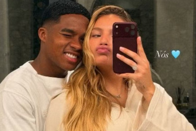 Gabriely Miranda exibe barrigão de oito meses ao lado de Endrick