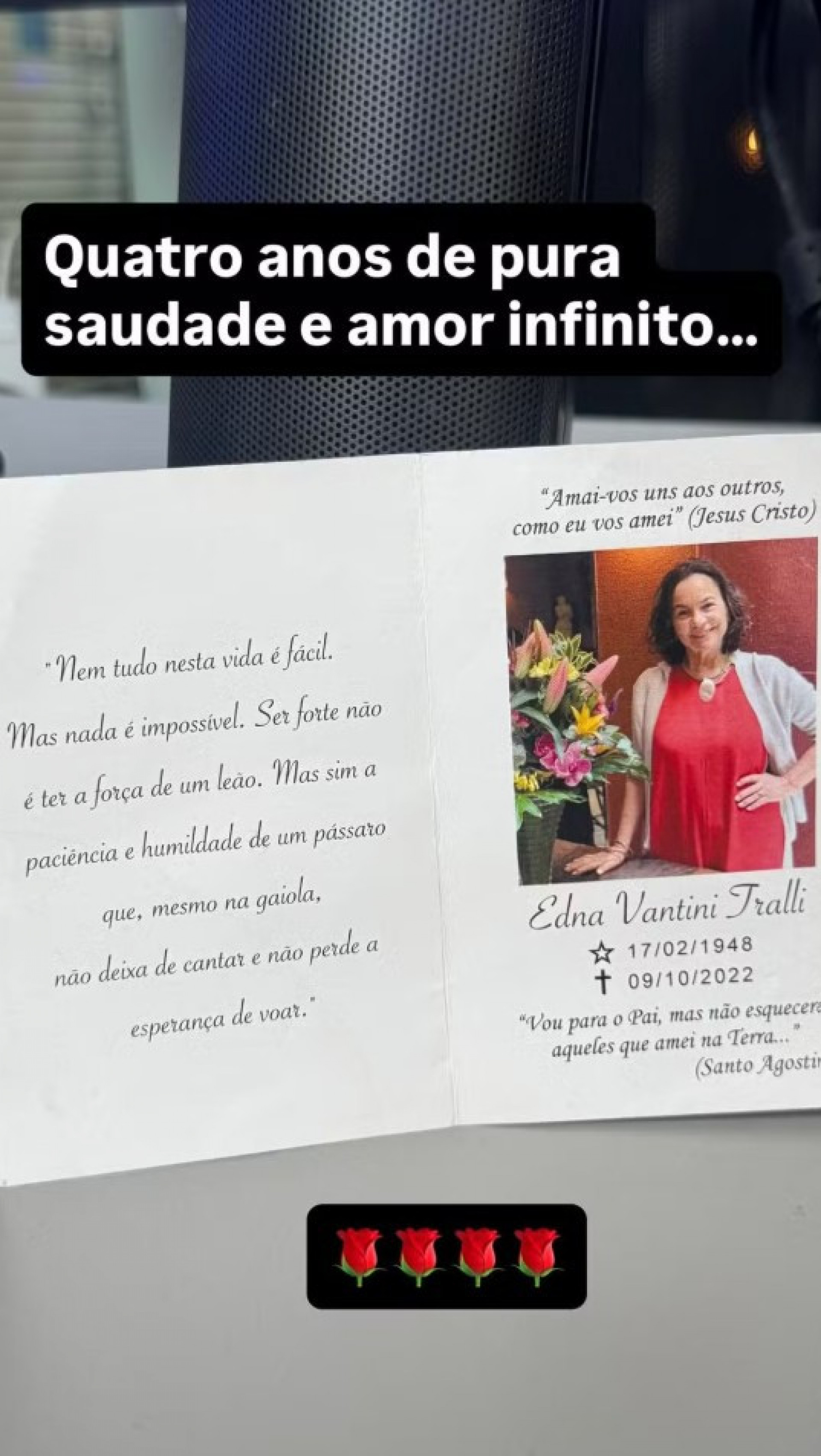 Tralli homenageia a mãe, que morreu em acidente aéreo - Reprodução/Instagram