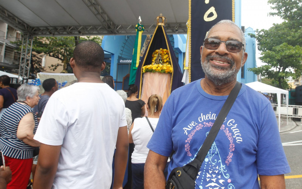 Raimundo Freitas acompanhou a festa de Nossa Senhora Aparecida