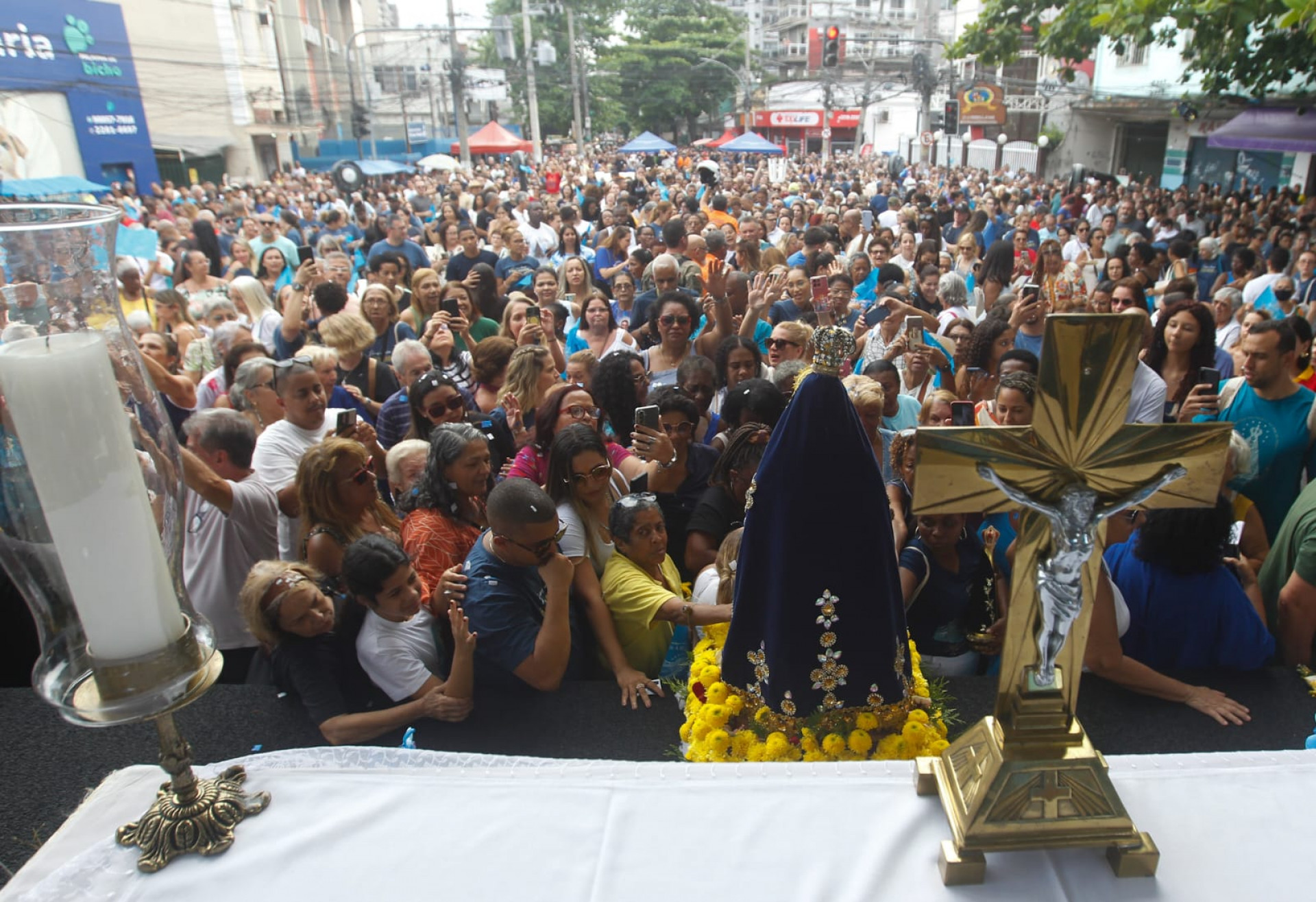 Fiéis celebram Nossa Senhora da Conceição Aparecida - Reginaldo Pimenta / Agência O Dia