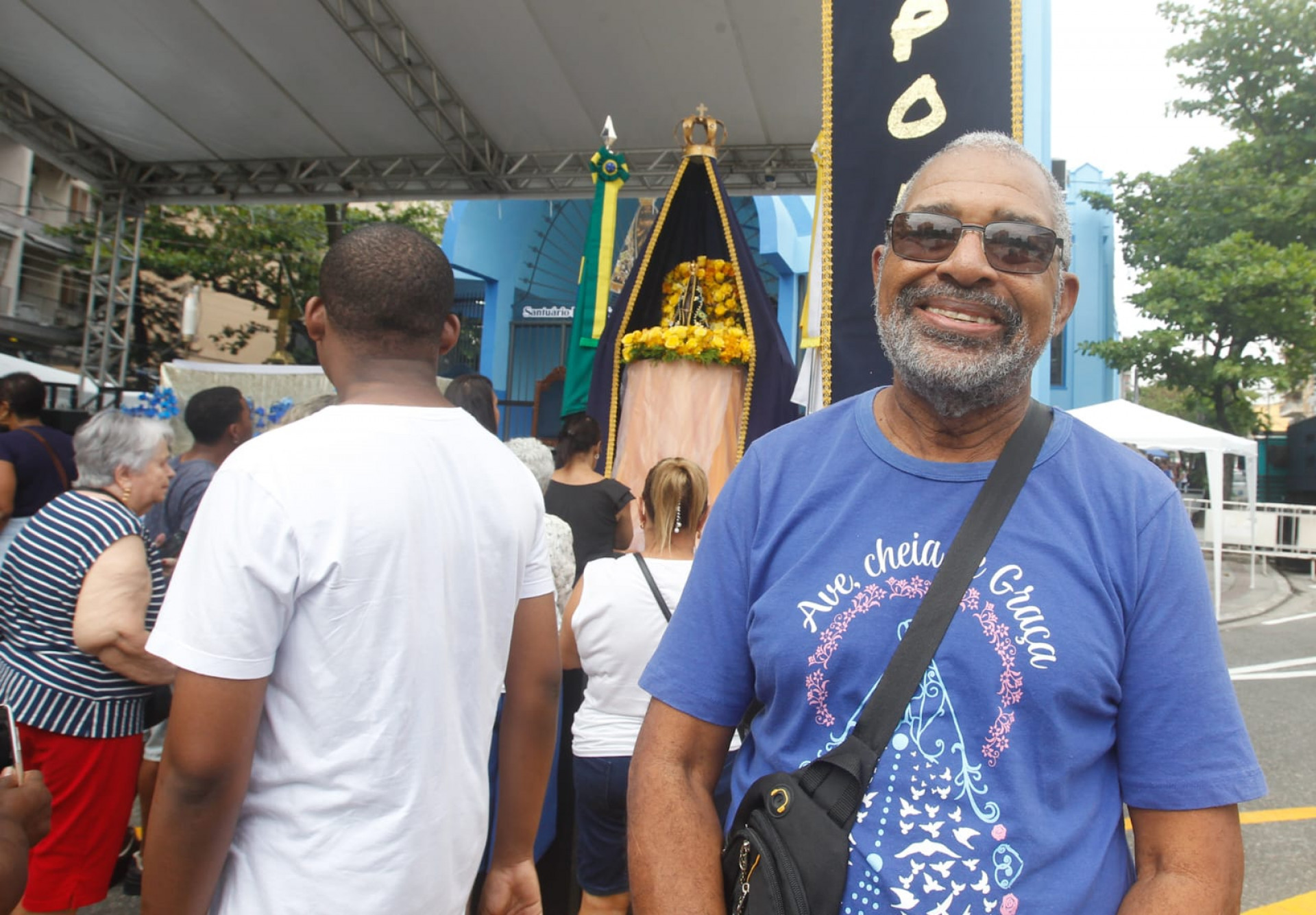 Raimundo Freitas acompanhou a festa de Nossa Senhora Aparecida - Reginaldo Pimenta / Agência O Dia