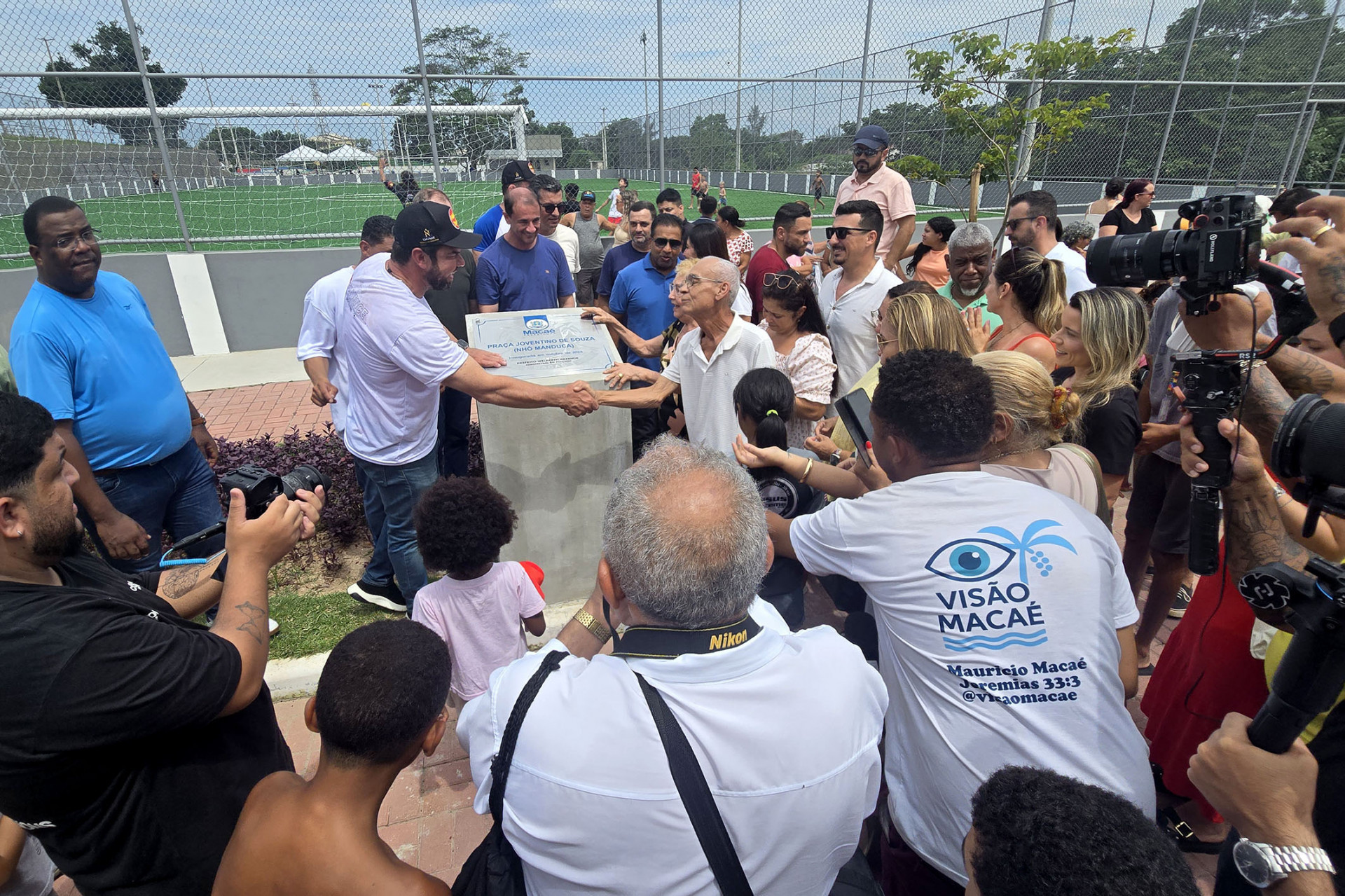 Parque Municipal Joventino de Souza, na Ajuda de Cima, foi inaugurado no Dia das Crian&ccedil;as com campo de futebol, playground e pista profissional de skate - Foto: Ana Chaffin