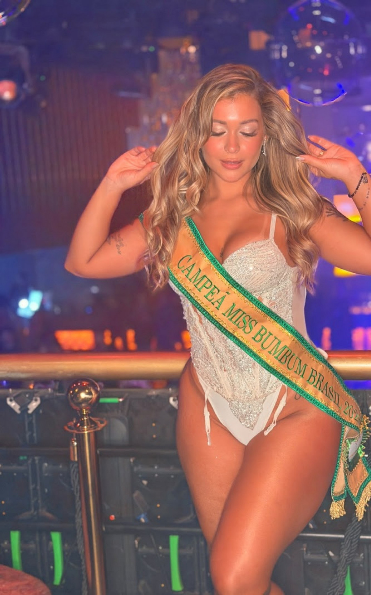 Mel Breia foi coroada Miss Bumbum Brasil 2026 durante a final do concurso, realizada em São Paulo