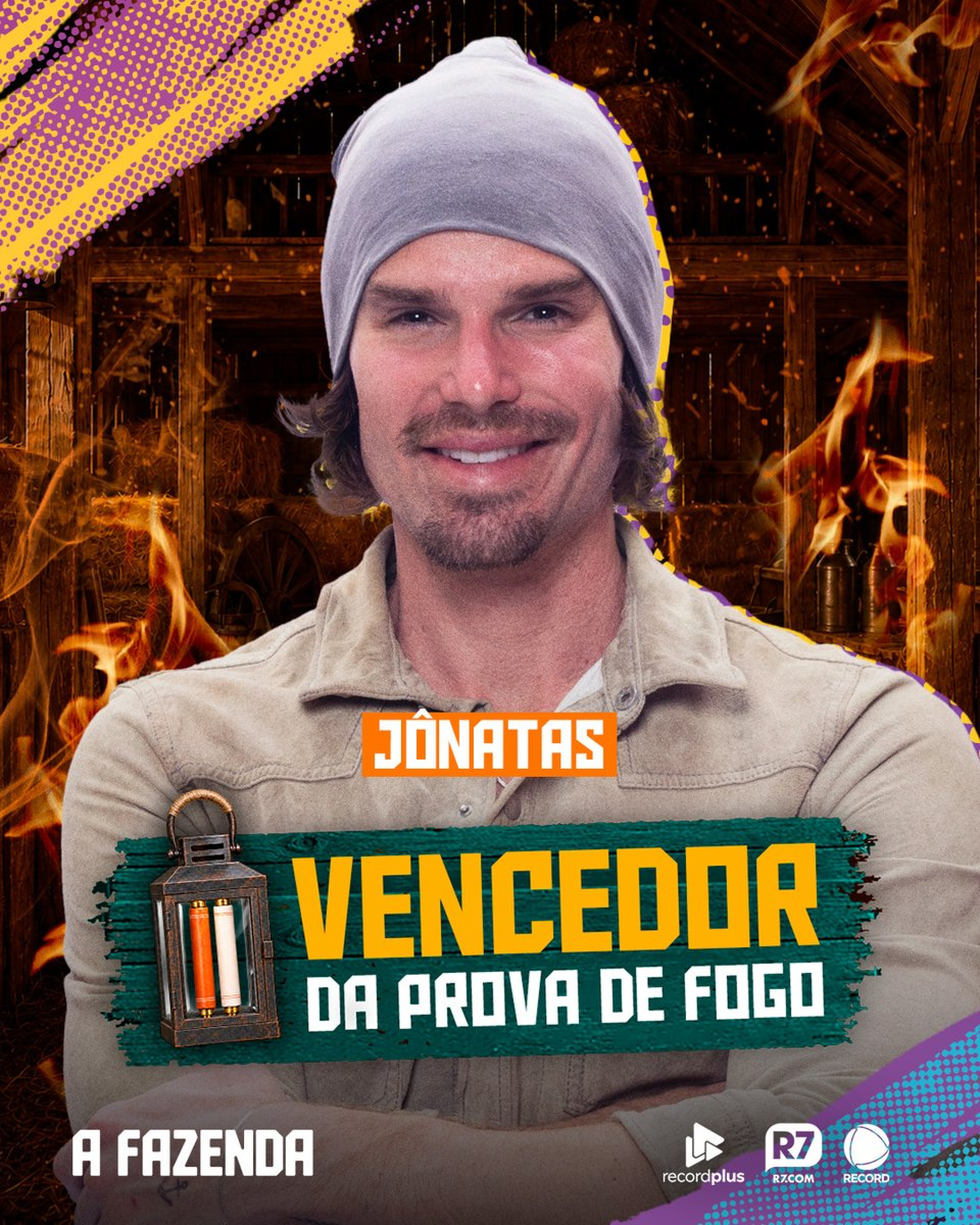 'A Fazenda 18': Jônatas Faro vence a Prova de Fogo
