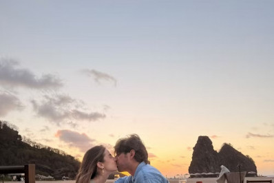 Giulia Be e Conor Kennedy vão de penetras a casamento em Noronha
