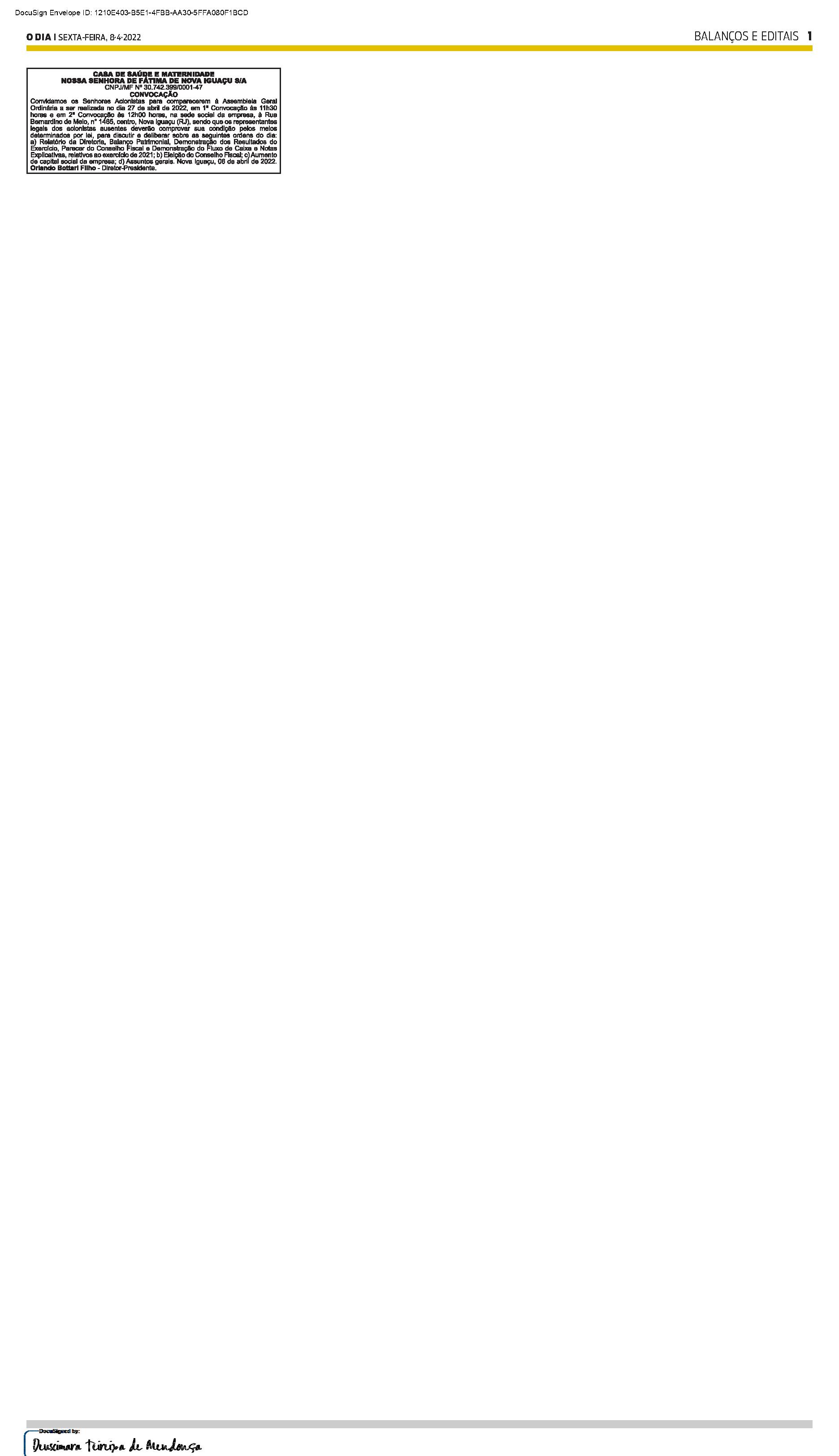 PUBLICAÇÃO CERTIFICADA 08/04/2022