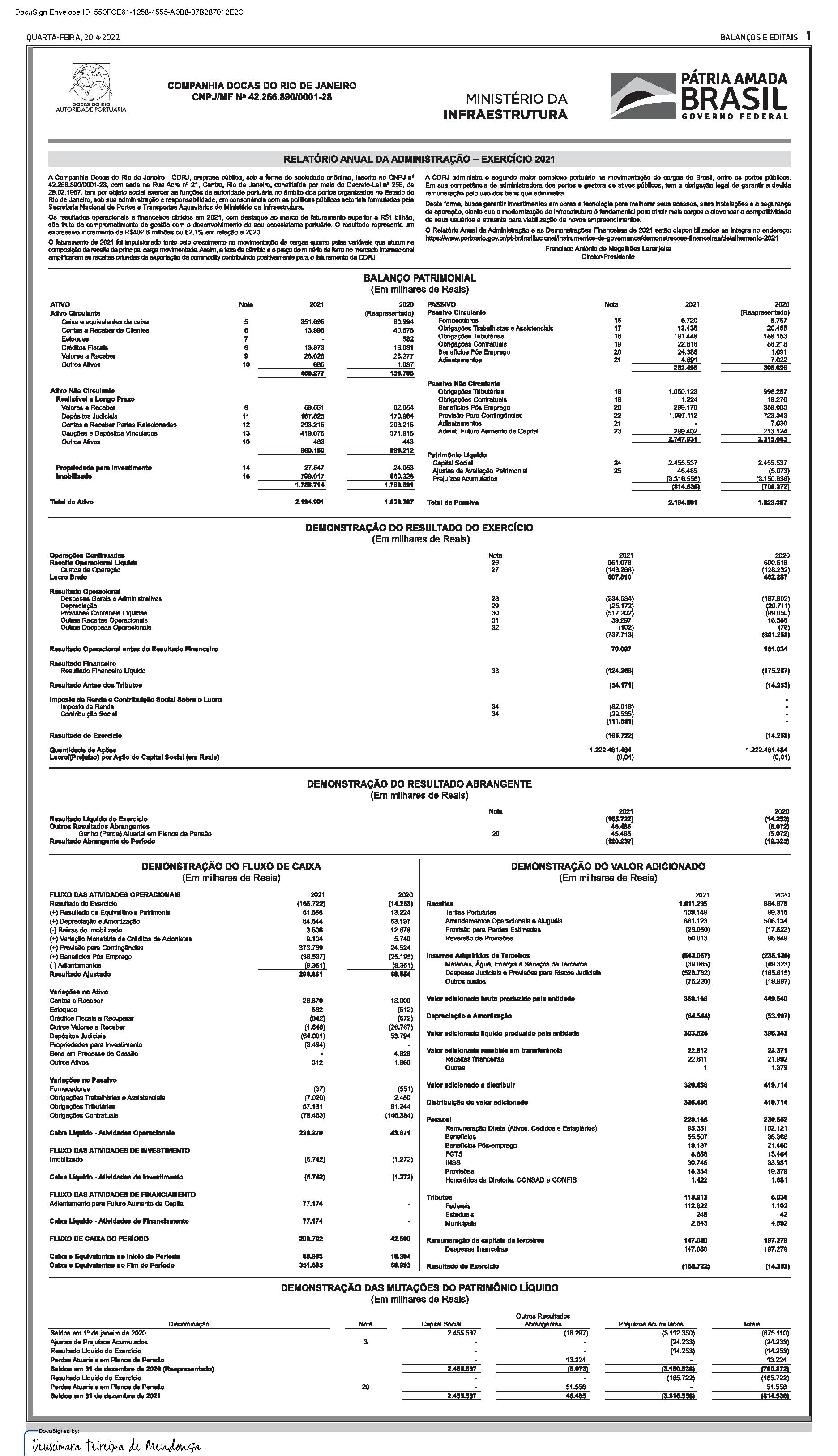 PUBLICAÇÃO CERTIFICADA 20/04/2022