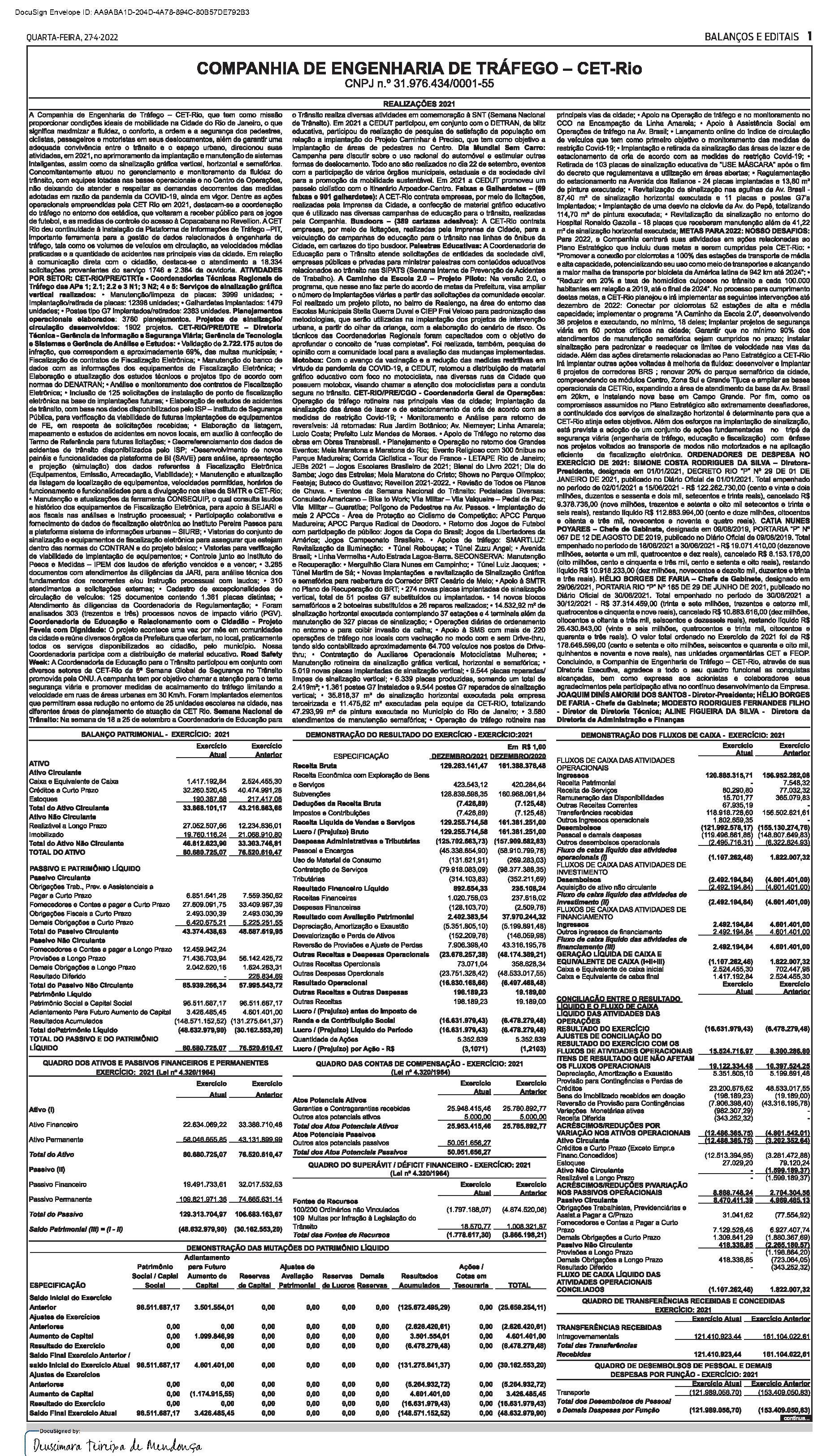 PUBLICAÇÃO CERTIFICADA 27/04/2022