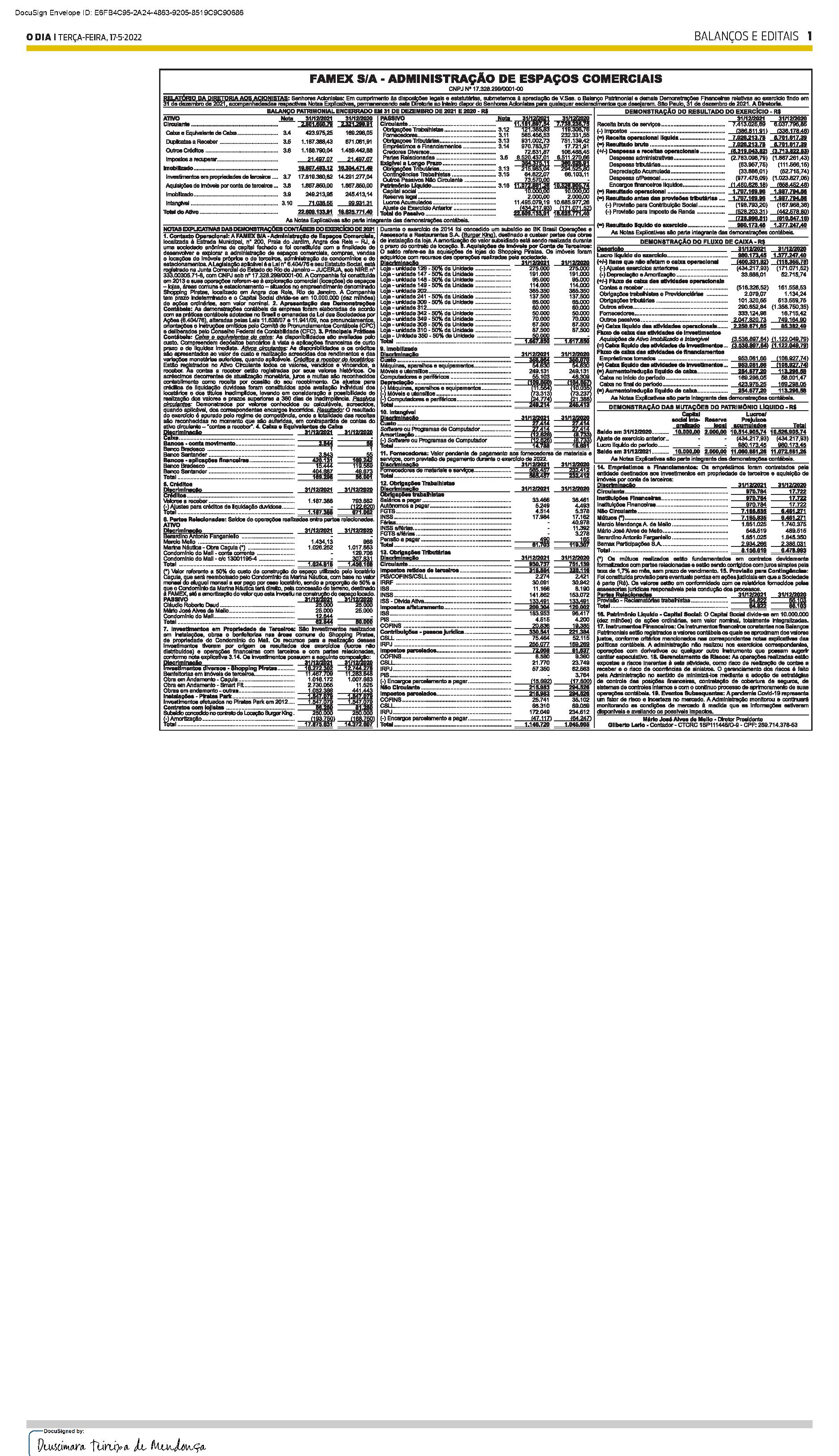 PUBLICAÇÃO CERTIFICADA 17/05/2022