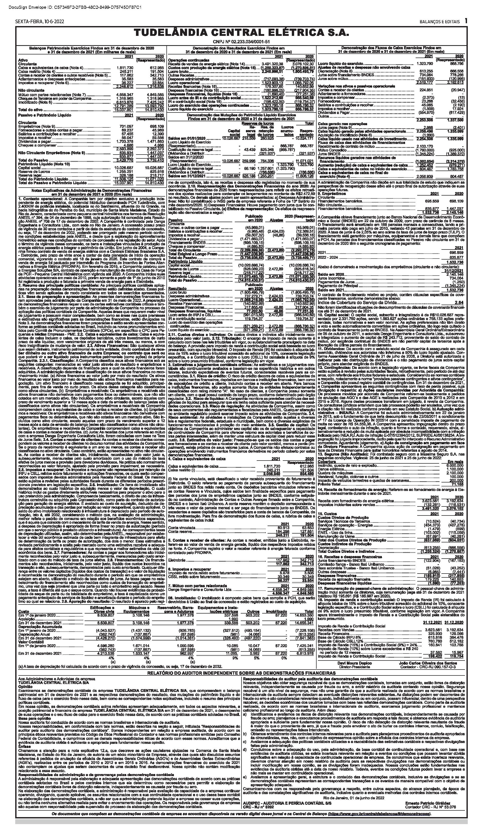 PUBLICAÇÃO CERTIFICADA 10/06/2022