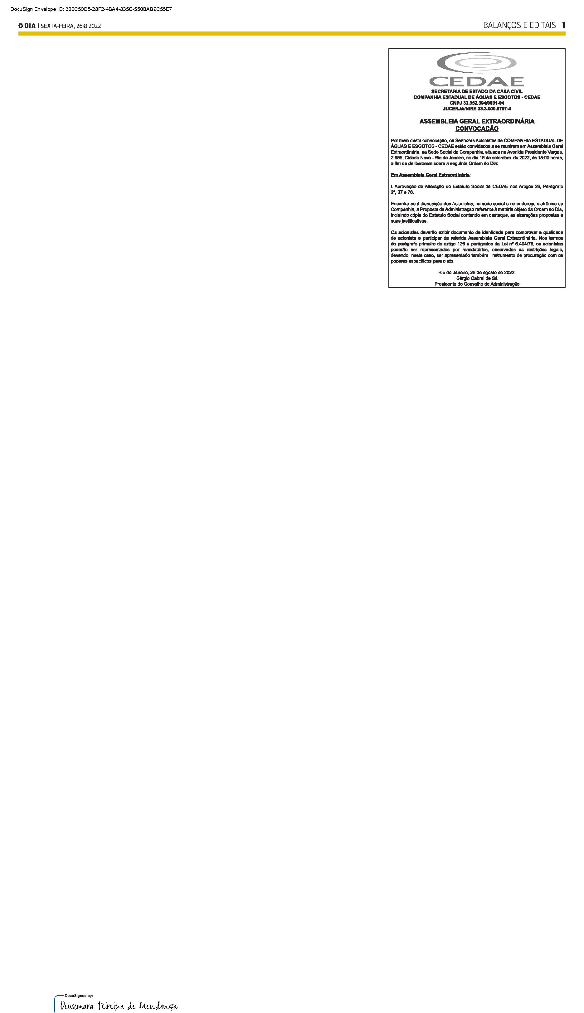 PUBLICAÇÃO CERTIFICADA 26/08/2022