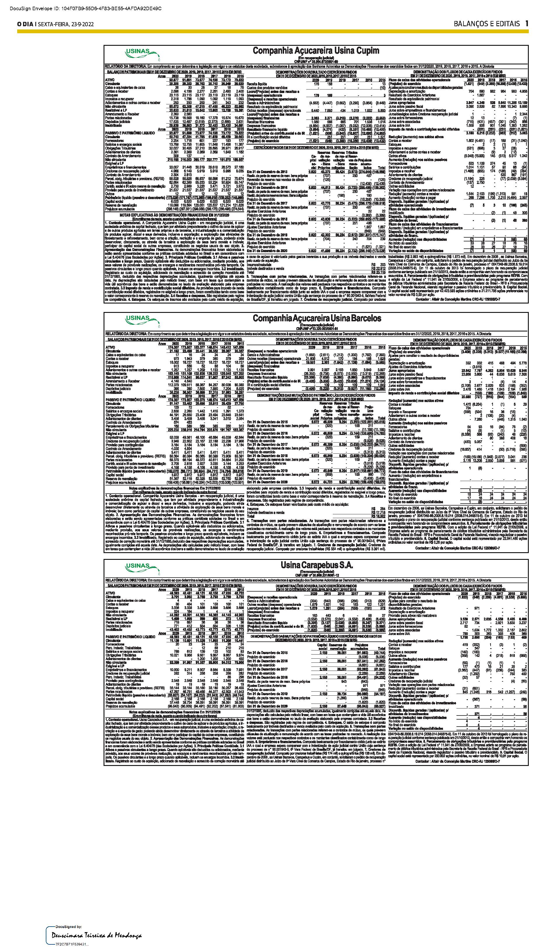 PUBLICAÇÃO CERTIFICADA 23/09/2022