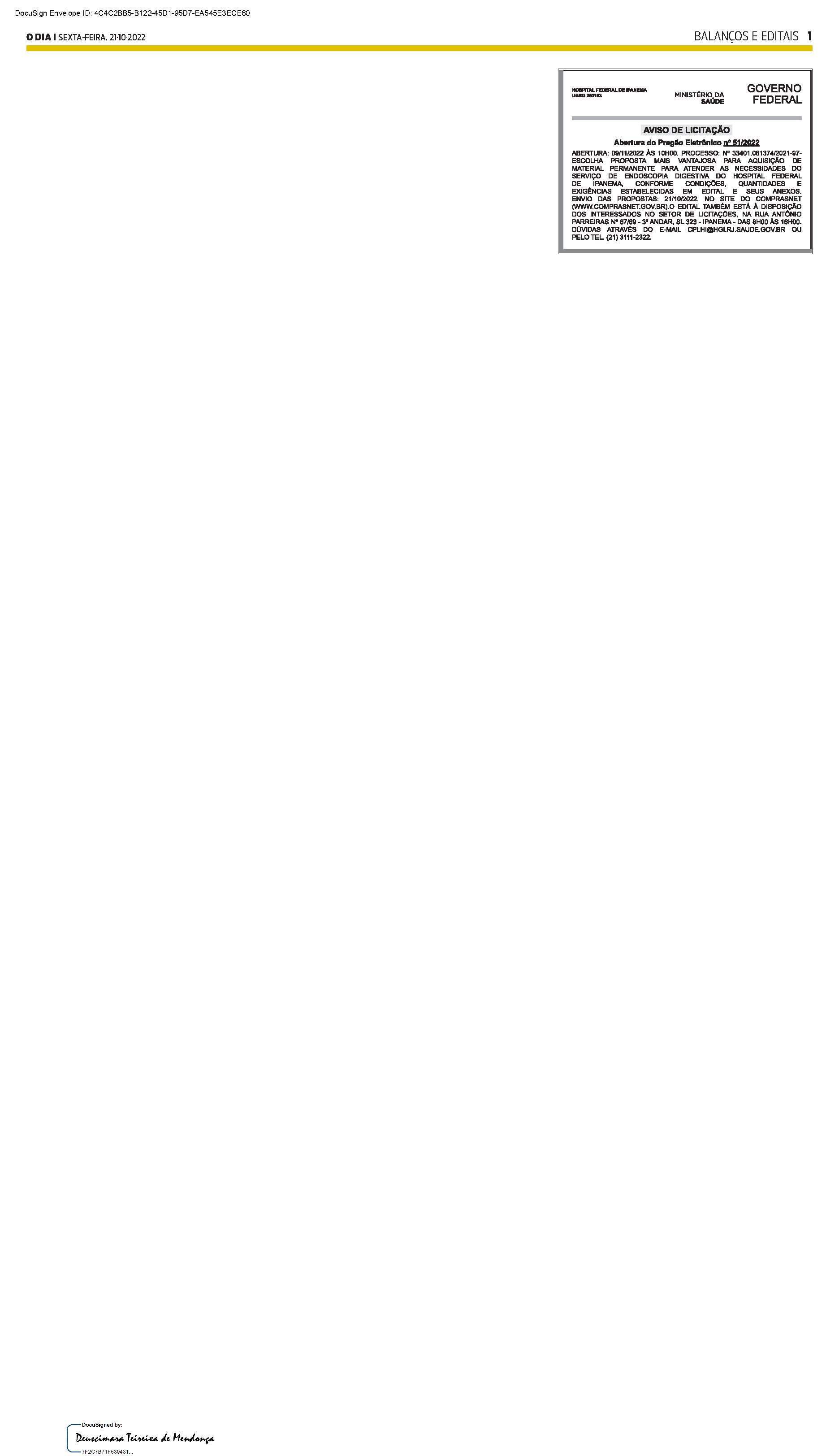 PUBLICAÇÃO CERTIFICADA 21/10/2022