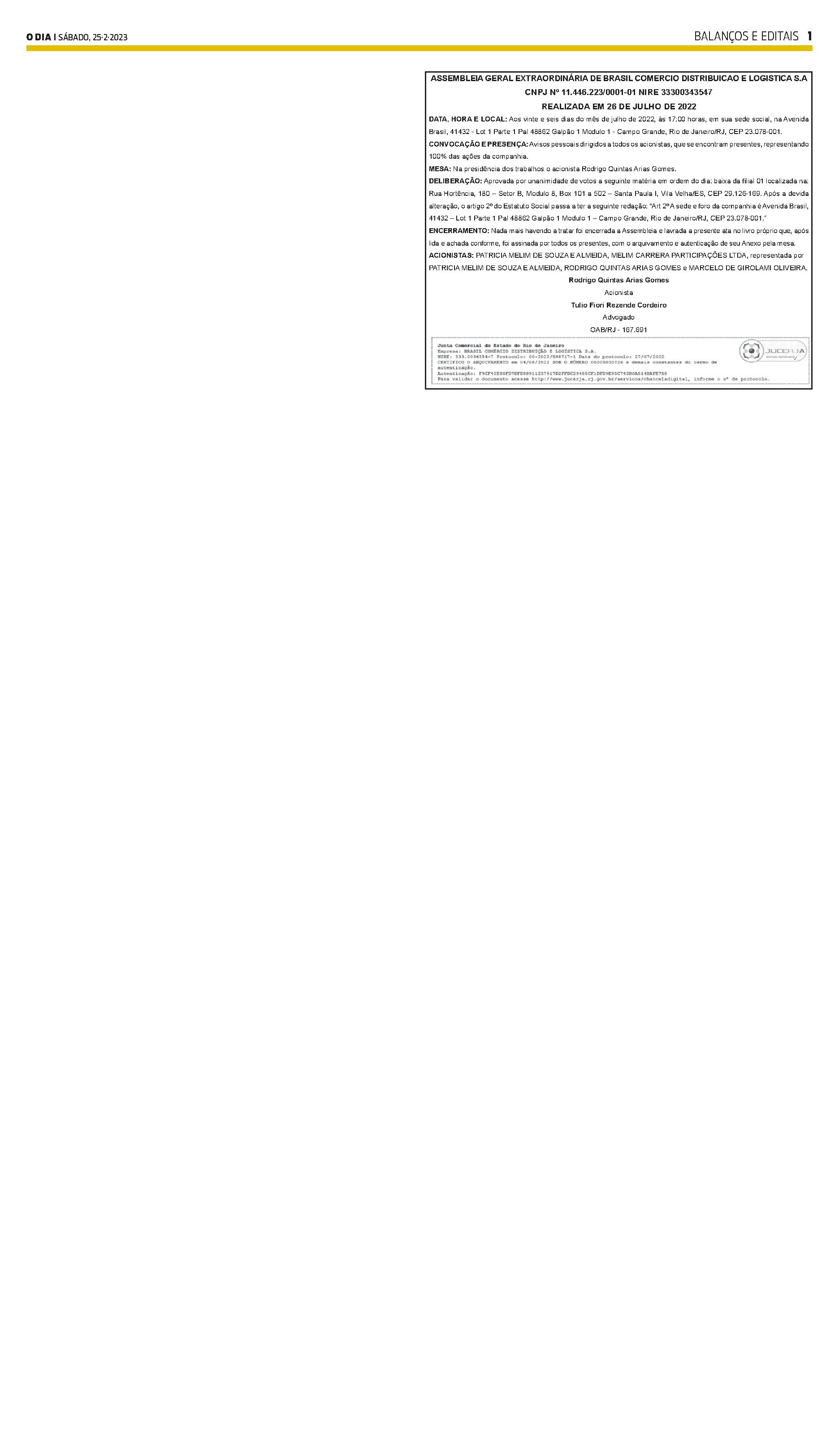 PUBLICAÇÃO CERTIFICADA 25/02/2023