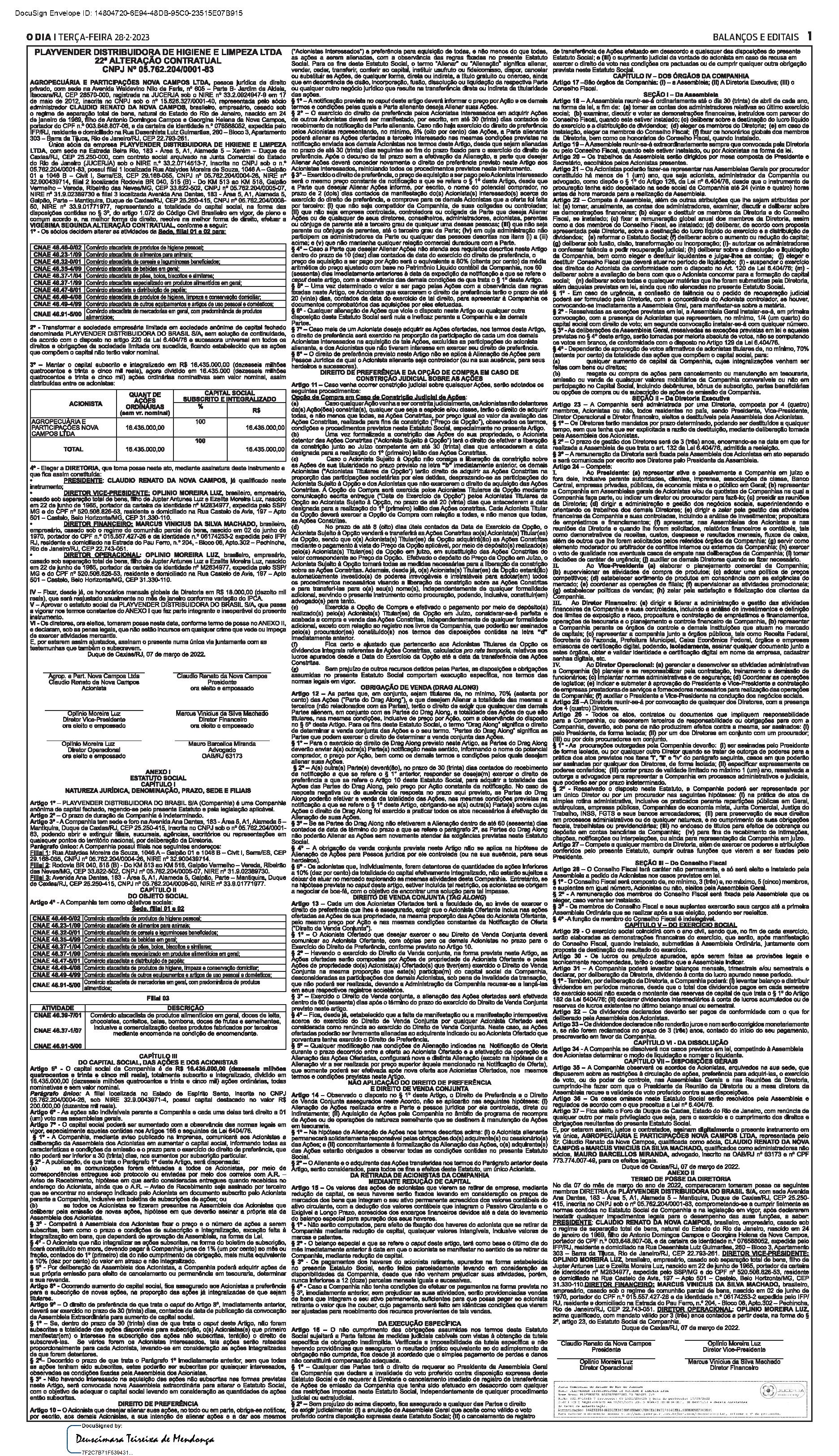 PUBLICAÇÃO CERTIFICADA 28/02/2023