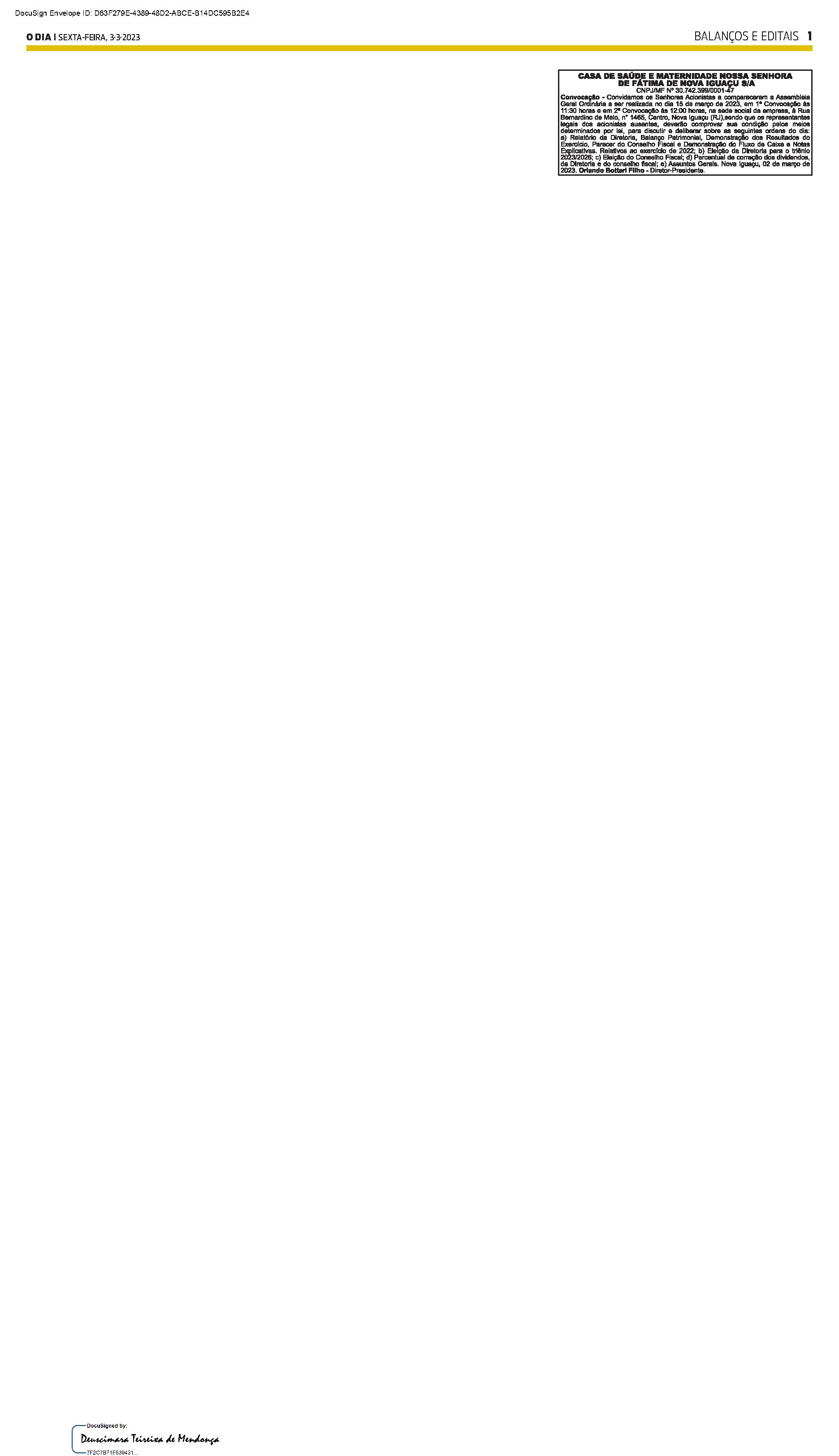 PUBLICAÇÃO CERTIFICADA 03/03/2023