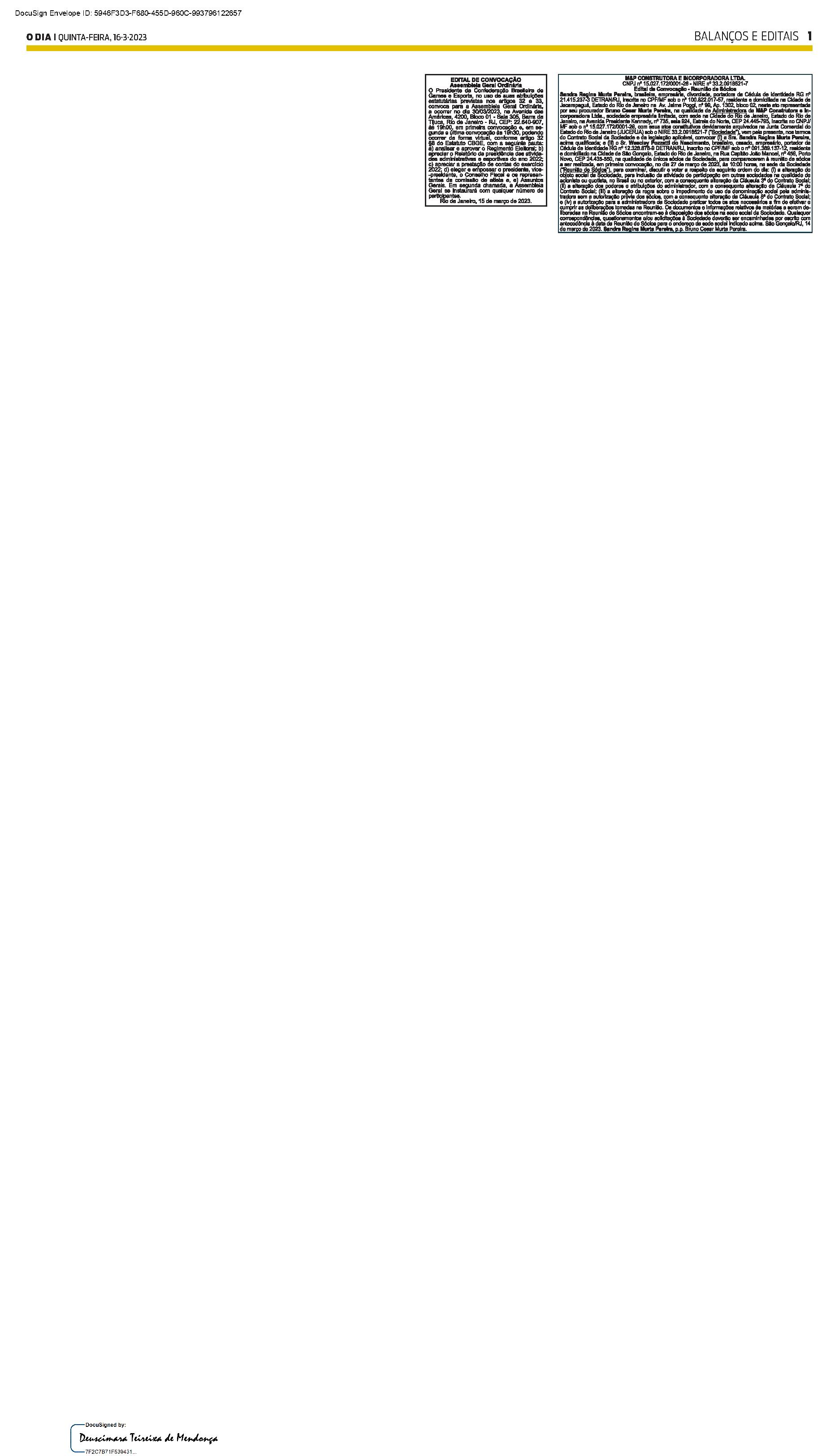 PUBLICAÇÃO CERTIFICADA 16/03/2023