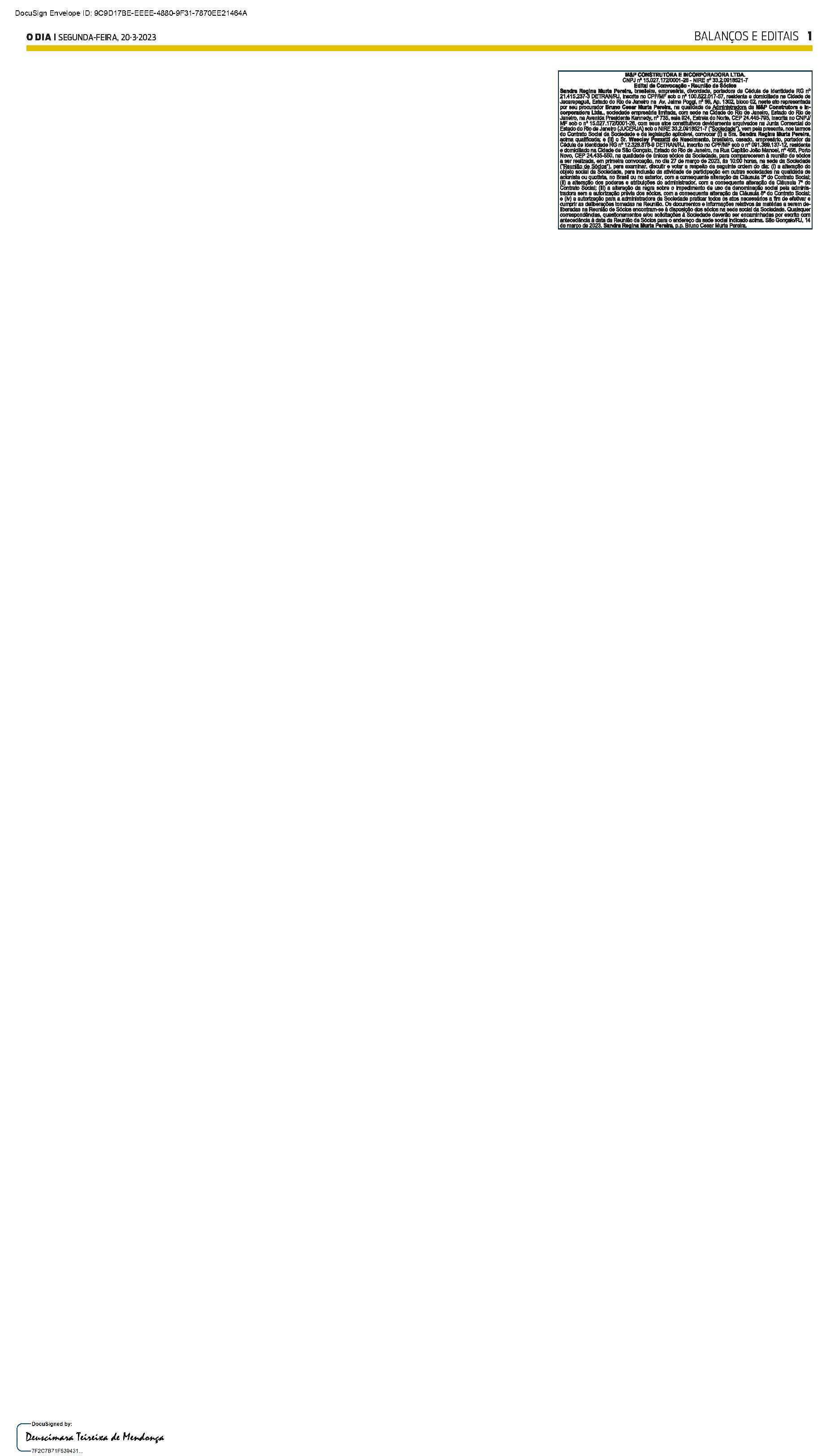 PUBLICAÇÃO CERTIFICADA 20/03/2023