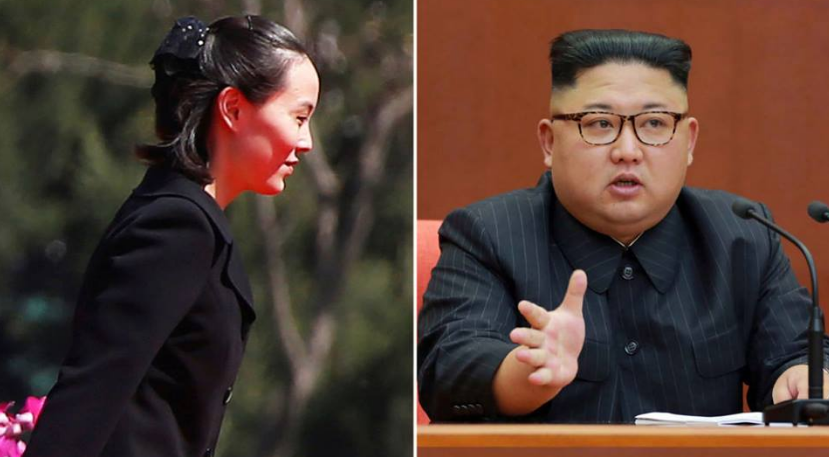 Ditador norte-coreano Kim Jong-un  e sua irm� Kim Yo-Jong 