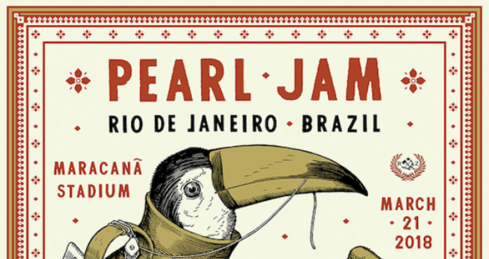 Pearl Jam: poster de show no Rio foi aprovado por f�s