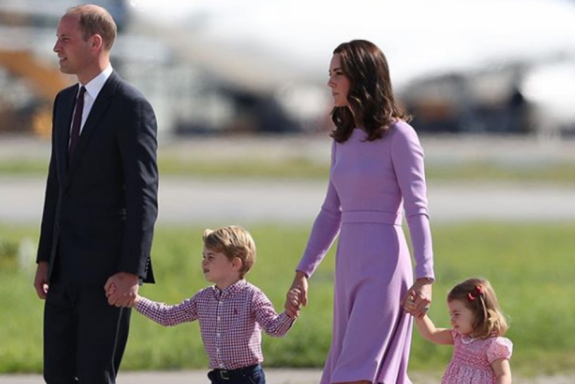 Kate Middleton, Pr�ncipe William, Pr�ncipe George e Princesa Charlotte