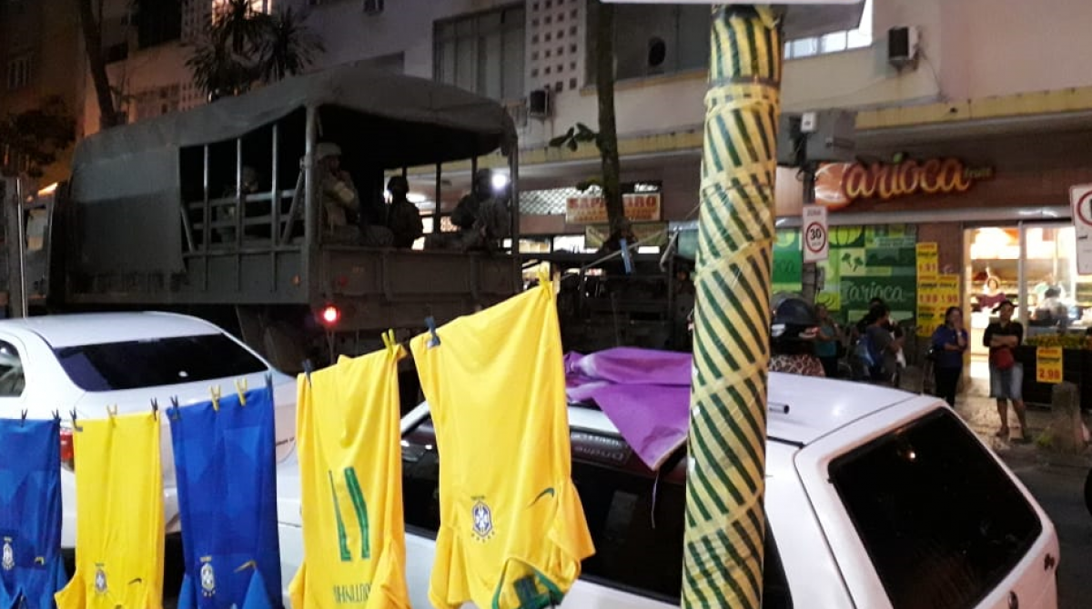 Militares no Leme, na Zona Sul do Rio 