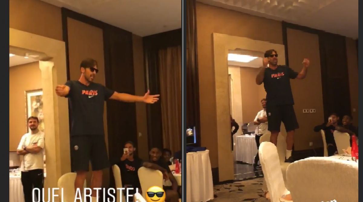 Neymar e Marquinhos publicam vídeo no Instagram em que Buffon aparece cantando