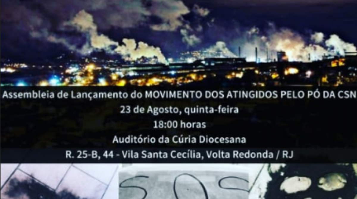 Moradores usam a internet para postar fotos de poluição na CSN