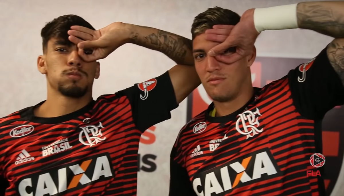 Paquetá e o goleiro Thiago - Reprodução