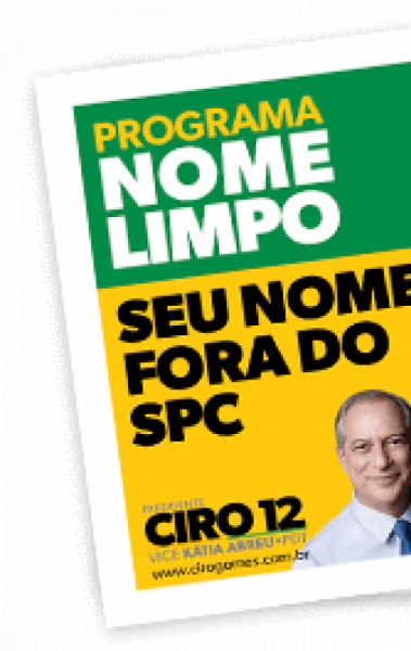 Ciro Gomes divulga em site cartilha sobre SPC dada a Bonner no JN