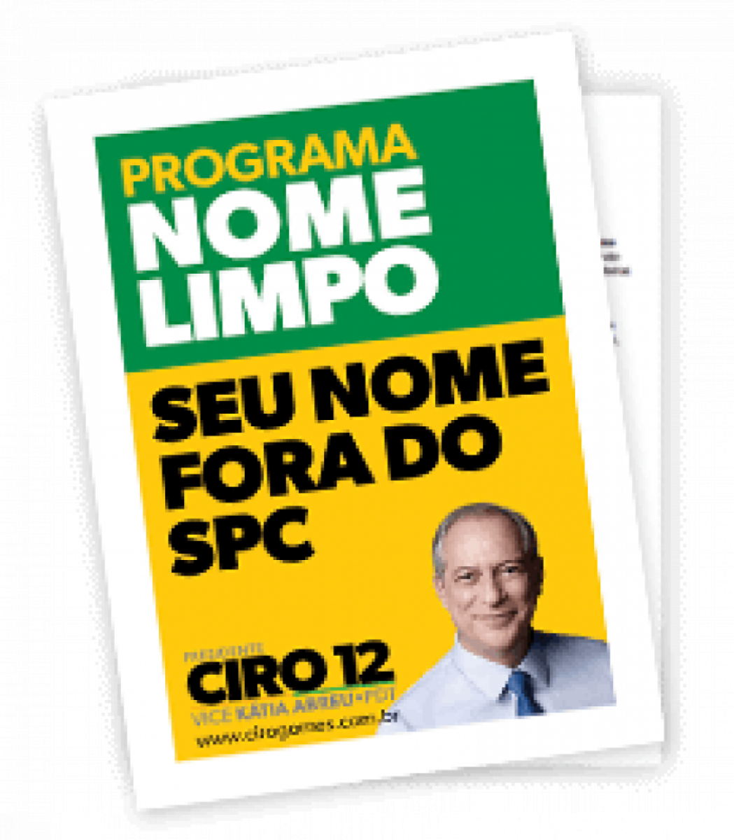 Ciro Gomes divulga em site cartilha sobre SPC dada a Bonner no JN