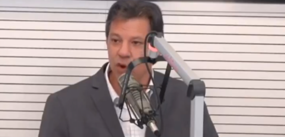 Fernando Haddad em entrevista à Rádio Globo - Reprodução Twitter