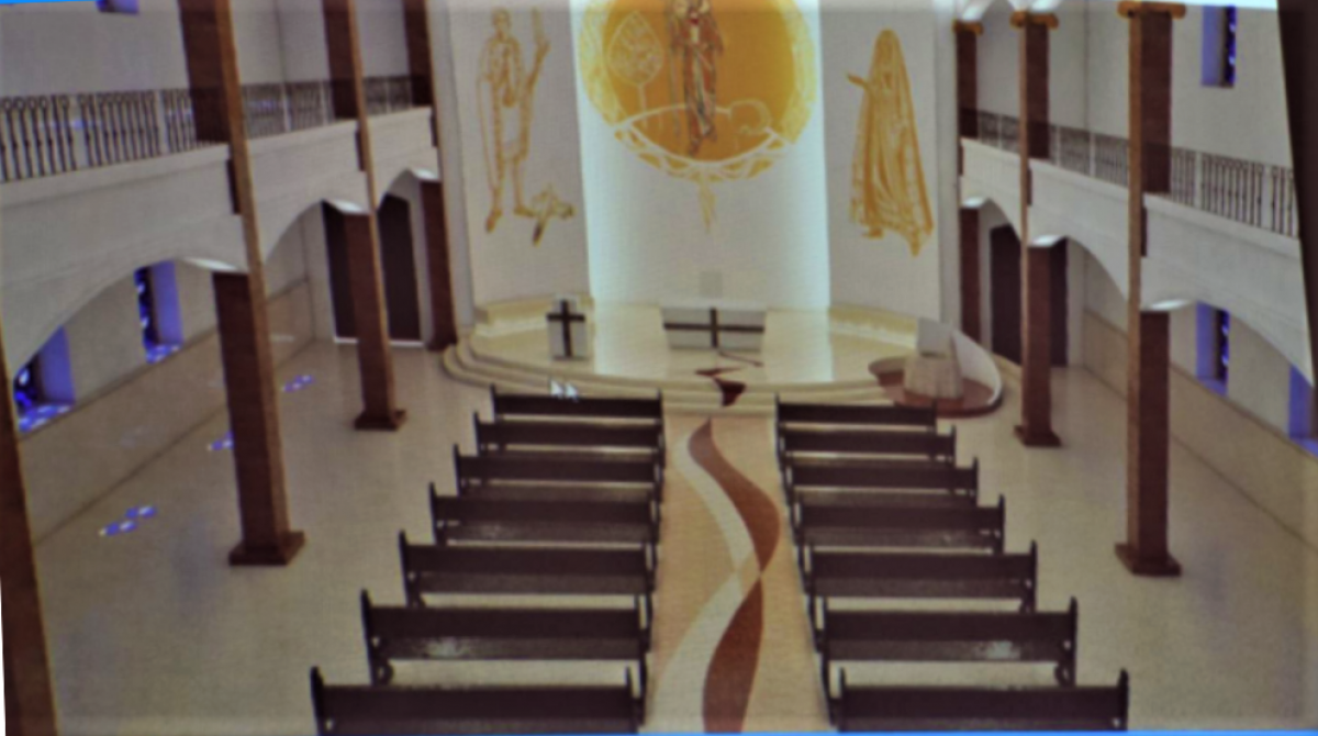 Croqui de como ficar&aacute; o novo painel do altar da Matriz de S&atilde;o Sebasti&atilde;o, em Barra Mansa: pol&ecirc;mica