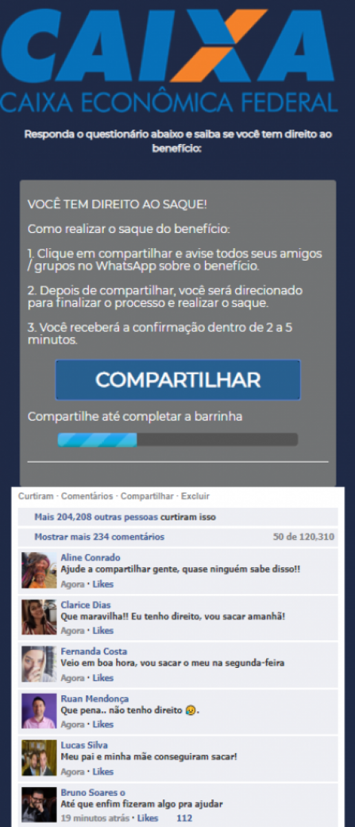 Novo golpe do PIS já foi detectado mais de 200 mil vezes nas últimas 24h