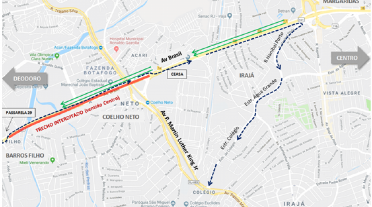 Acesso ao bairro Coelho Neta 