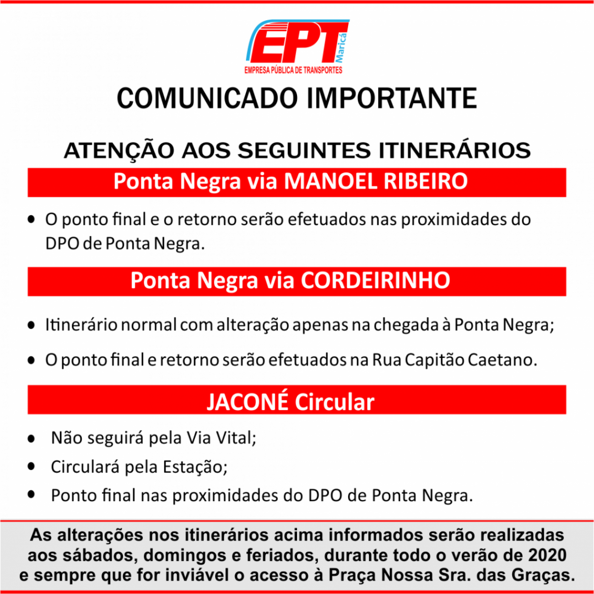 Comunicado Oficial EPT