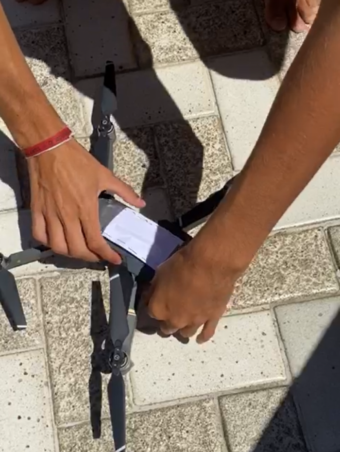 Entrega de cigarro por drone na Zona Sul 