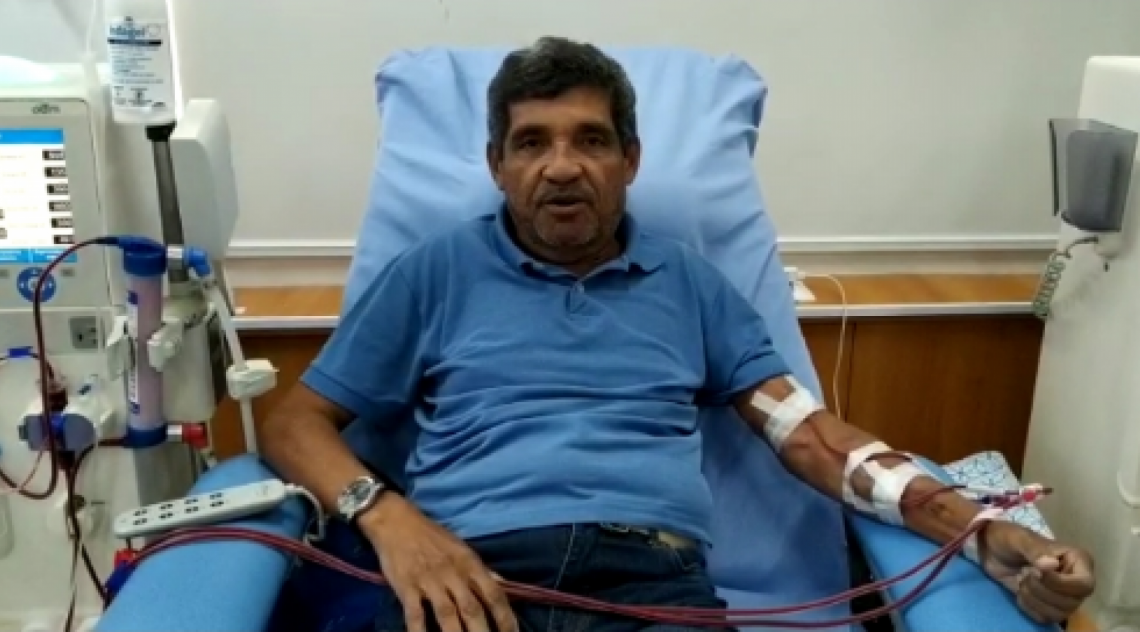 Everaldo Theodoro faz diálise três vezes por semana, há 34 anos - Arquivo Pessoal