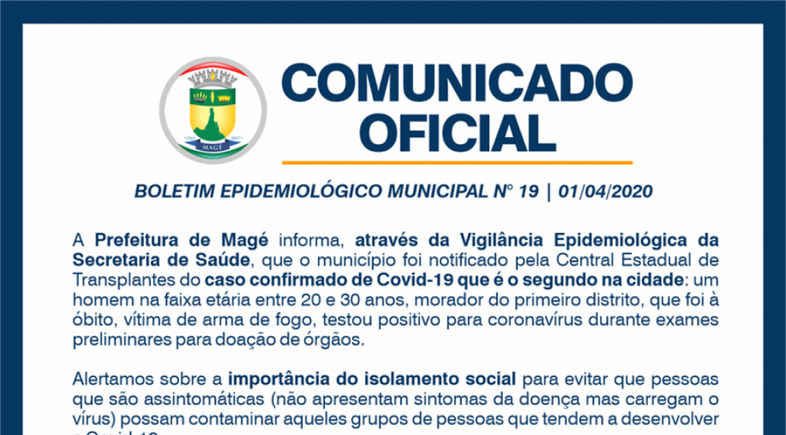 Prefeitura de Magé reforça a necessidade de lavar bem as mãos, o uso do álcool em gel e permanecer em isolamento - Divulgação / Prefeitura Magé
